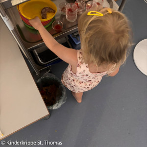 Unsere Kinder beim Frühstück